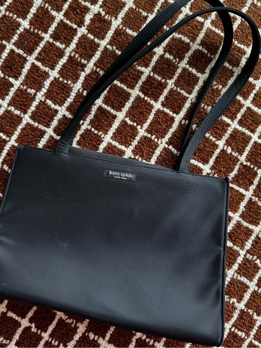 Kate Spade New York Vintage 90s Black Nylon Tote Bag